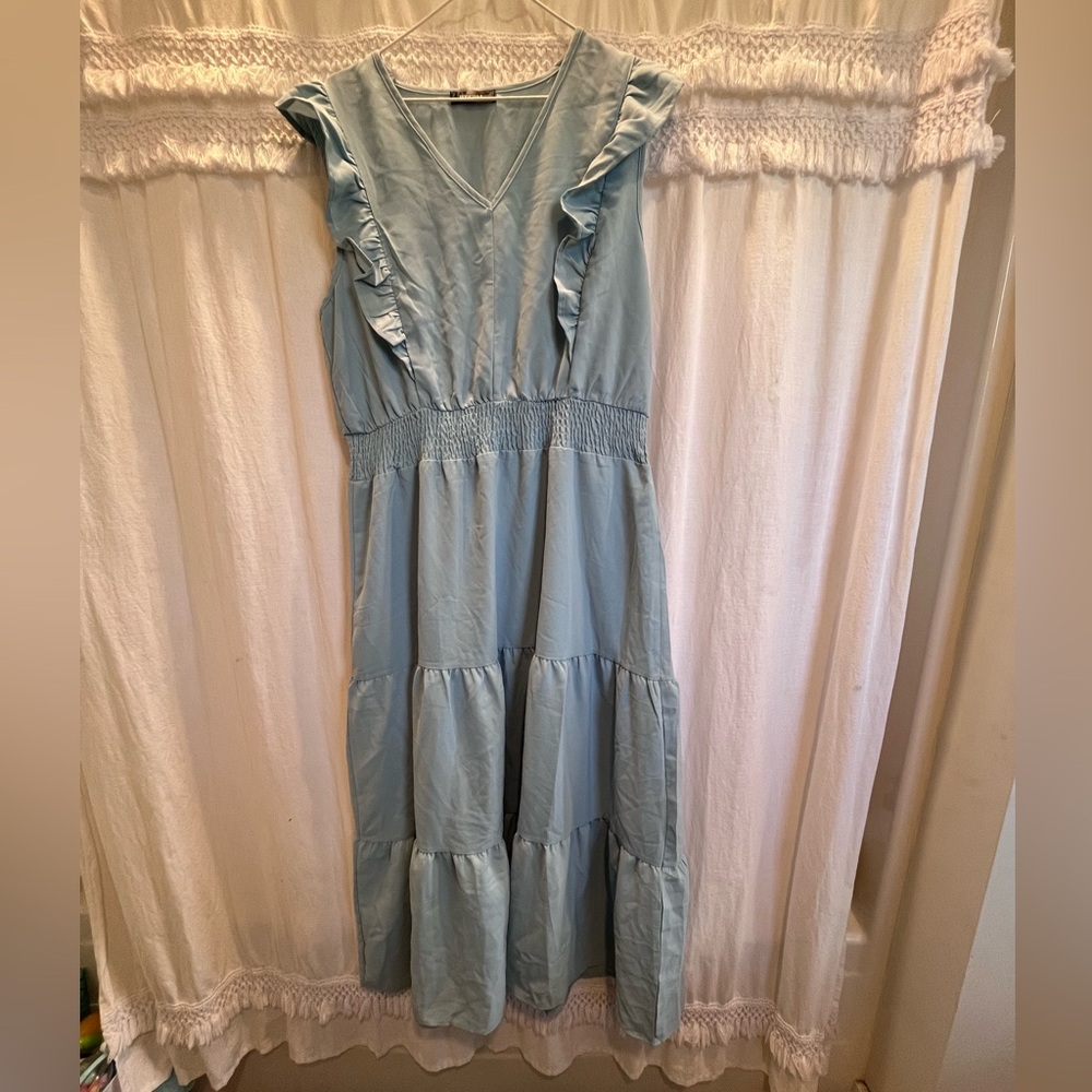 Elegant Blue Maxi Dress